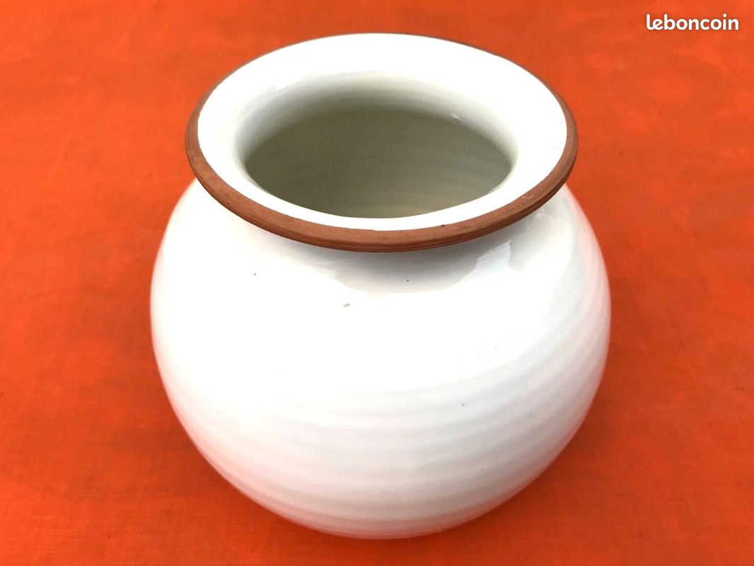 Années 1960 Vase boule céramique émaillée (image 5)