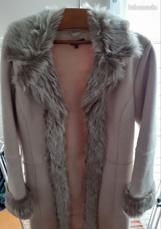 Manteau hiver.. Fausse fourr..daim..femme..tbe (image 2)