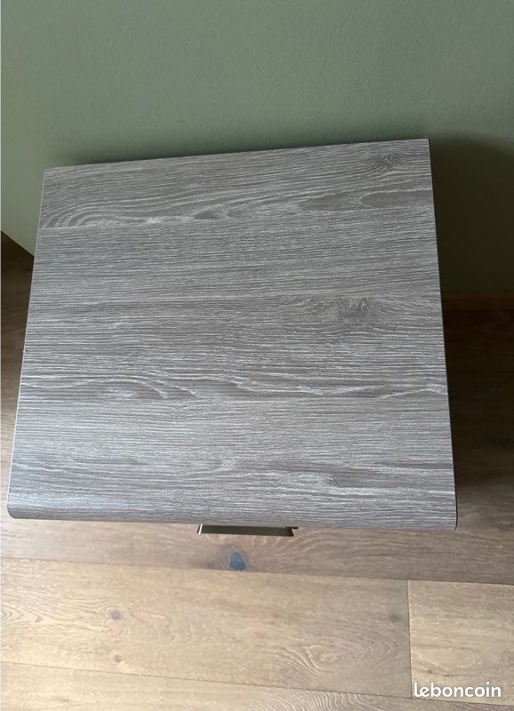 URGENT Table de chevet neuve haut de gamme – Chêne argenté – 2 tiroirs ✨ (image 4)