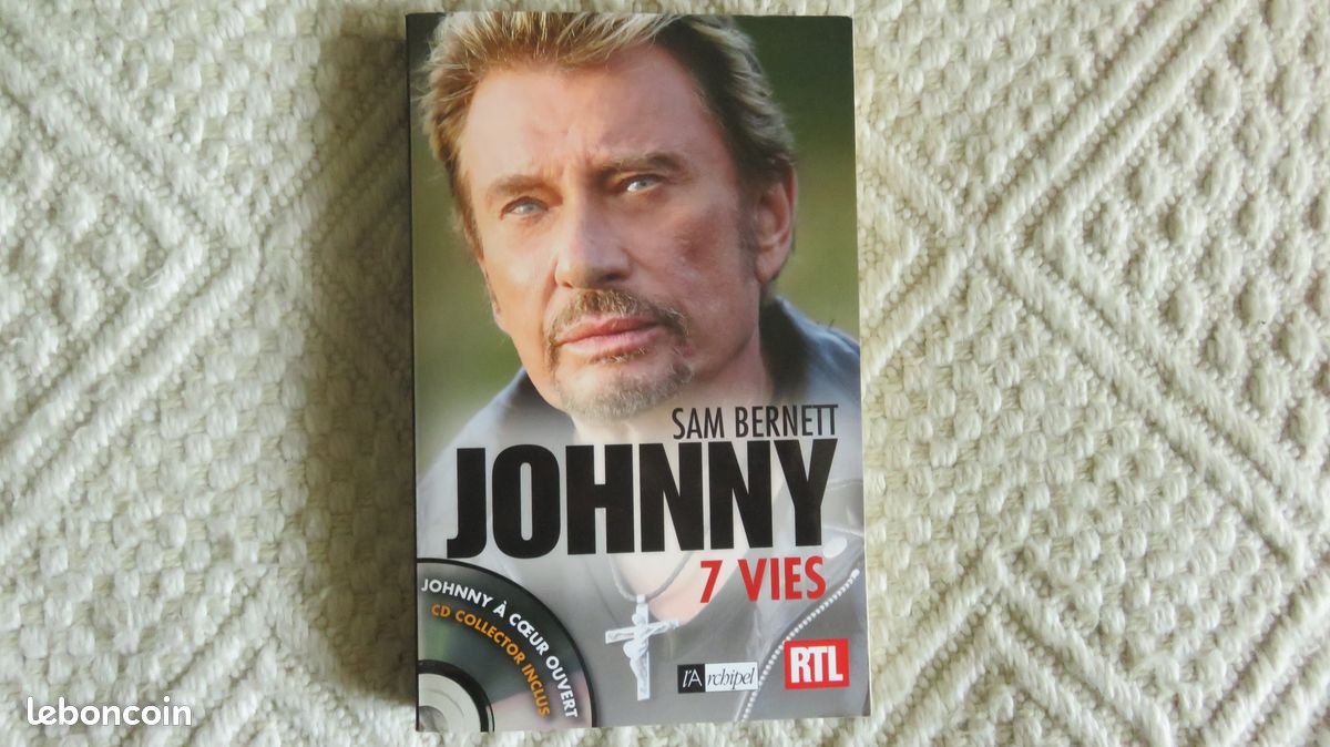 Johnny HALLYDAY : livre + cd . Jonnny 7 vies (image 1)
