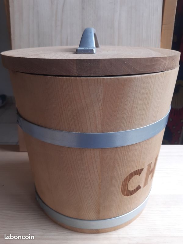 RARE seau à glace bois Chartreuse liqueur original Ice bucket bac glaçons (image 7)