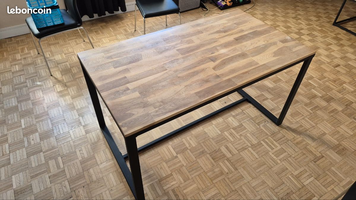 Table à manger chêne acier 4/6 couverts (image 2)