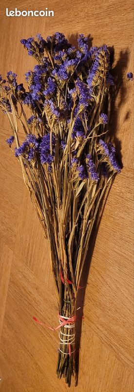 Bouquet de fleurs séchées violettes 72 cm de haut (image 1)