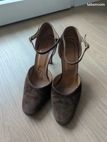 Escarpins Bandolino à Bride Cheville — Marron Foncé, Talons Hauts En Daim — Taille 9M, Parfaits Pour Soirée