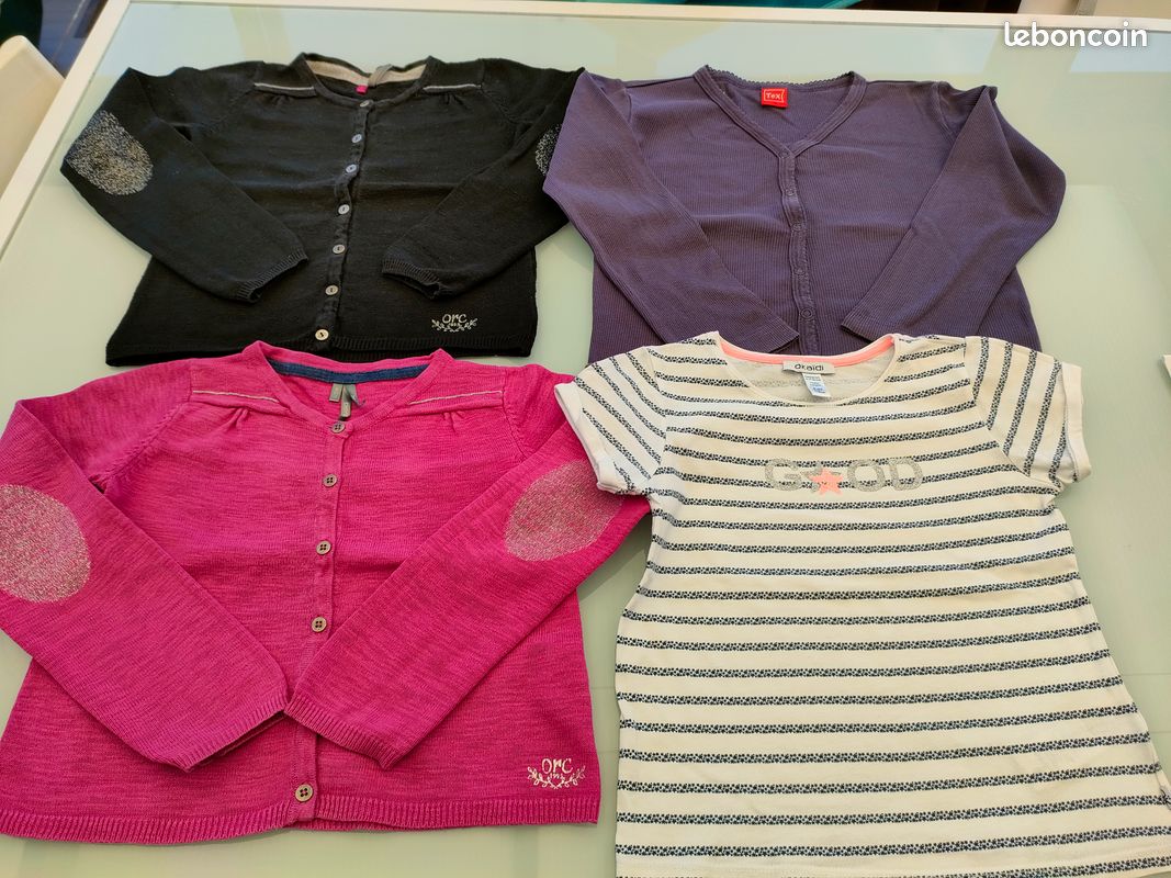 Vêtements tee shirt, legging robe fille 6 ans (image 3)