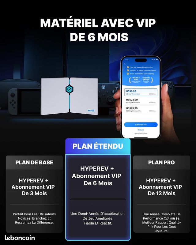 [NEUF] Routeur de Jeu avec amplificateur WiFi - GearUP Booster : abonnement Gratuit de 180 Jours, amplificateur de Jeu AX3000 pour PC et Consoles, 2402 Mbps (5 GHz et 2,4 GHz), WiFi 6 D (C4) (image 5)