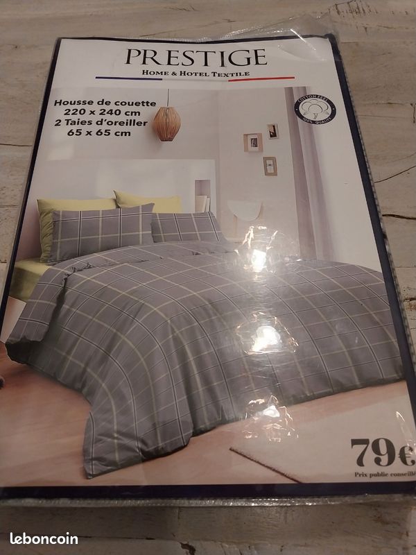 Parure de lit 2 personnes 220 x 240 Prestige Parure de lit 2 personnes 220 x 240 Prestige (image 1)
