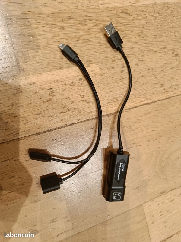 Carte réseau ethernet USB pour PC ou Amazon fire tv stick FireTV + adaptateur USB (image 1)