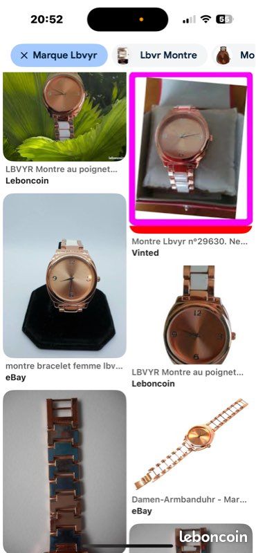 Montre femme - Bracelet montre à Quartz, en acier inoxydable, étanche