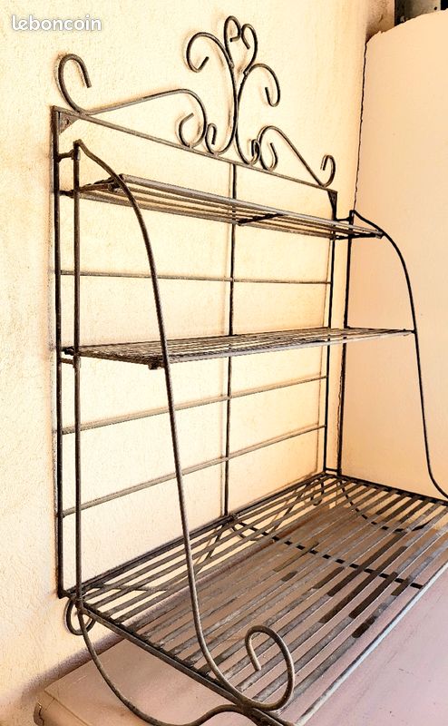 ETAGERE murale fer campagne 60x30x75 (image 2)