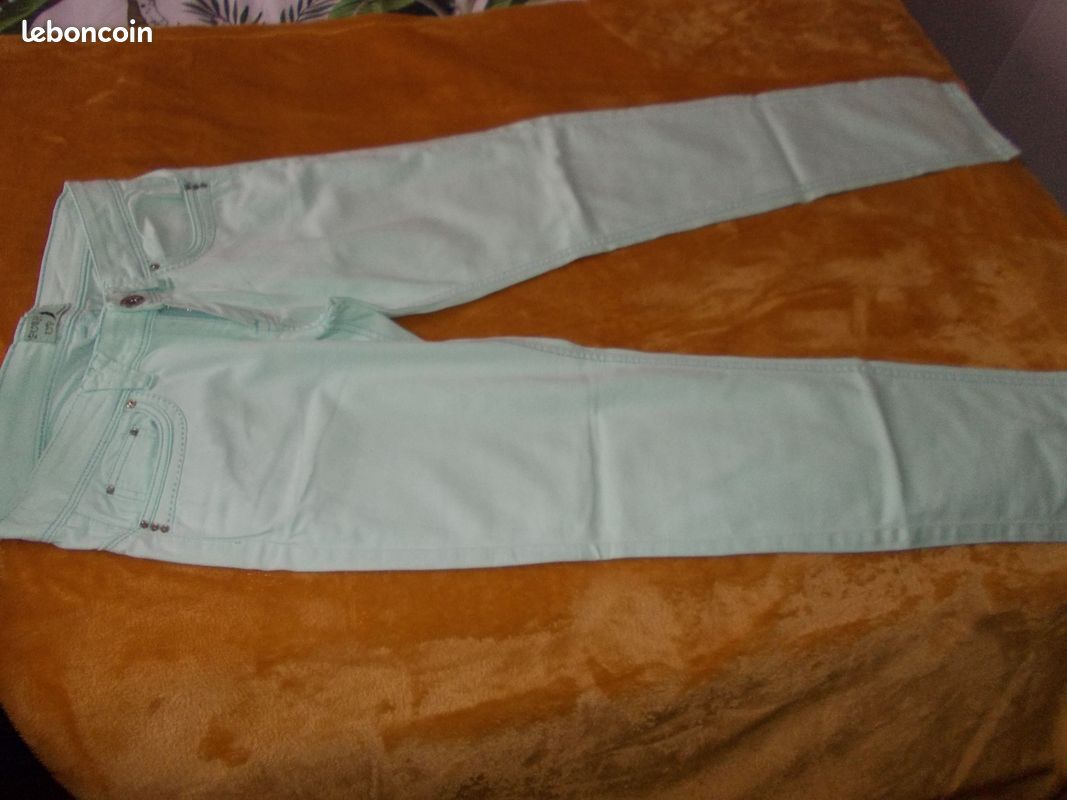 Pantalon vert anis push up 40 (image 1)