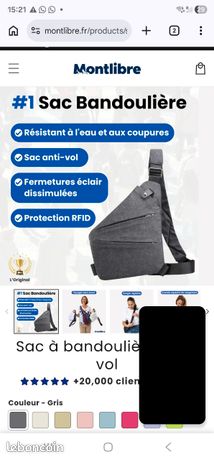 SWZEC Sac à Bandoulière Anti-Vol Montlibre - Pratique Et Sécurisé Pour Quotidien