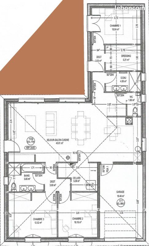 Maison 5 pièces 110 m² · à Moulon · 110 m² · 1 300 €/mois