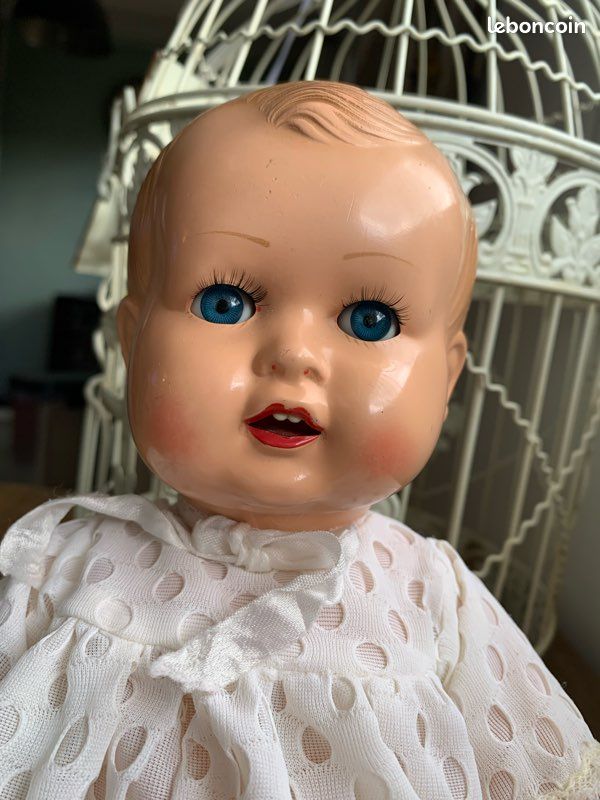 Ancienne Poupee Doll Raynal C Corps 1 Rhodoïd Yeux Dormeurs Riboulants