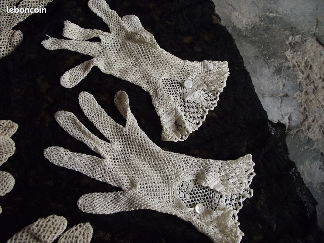 / LINGE ANCIEN ( gants résille au choix ) / (image 3)