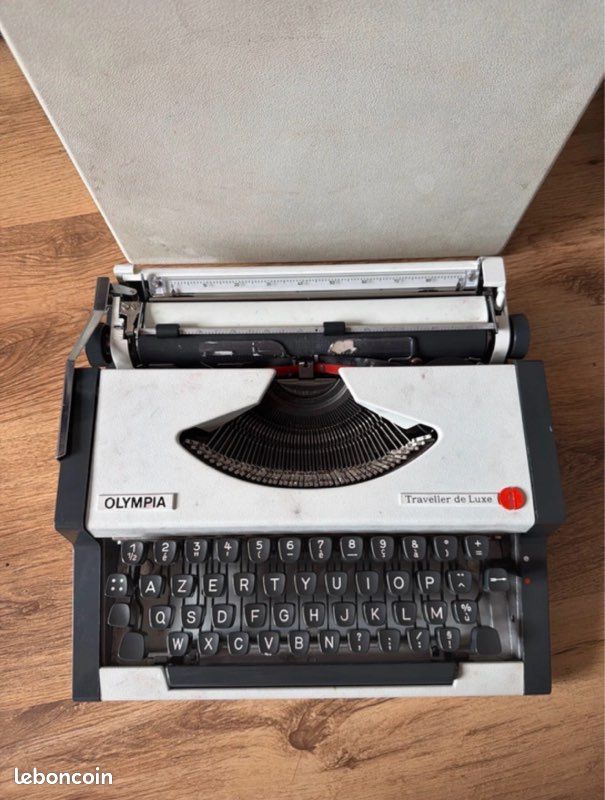 Machine à écrire vintage Olympia Traveller de Luxe années 60/70 déco rétro (image 2)