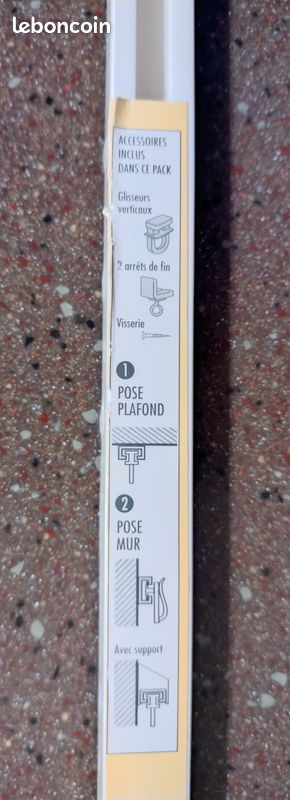 Rail simple en PVC neuf pour rideaux (image 2)