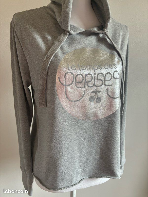Sweat Pull Femme Skinny Dip Gris - Taille L - Très Bon état