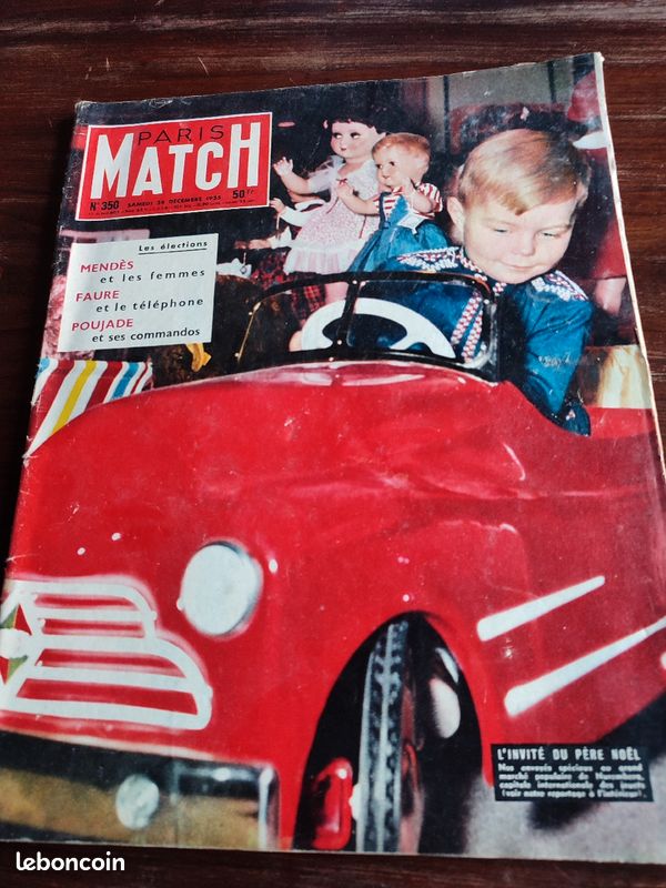Paris match 1955 - Mendes -faure-poujade (image 1)