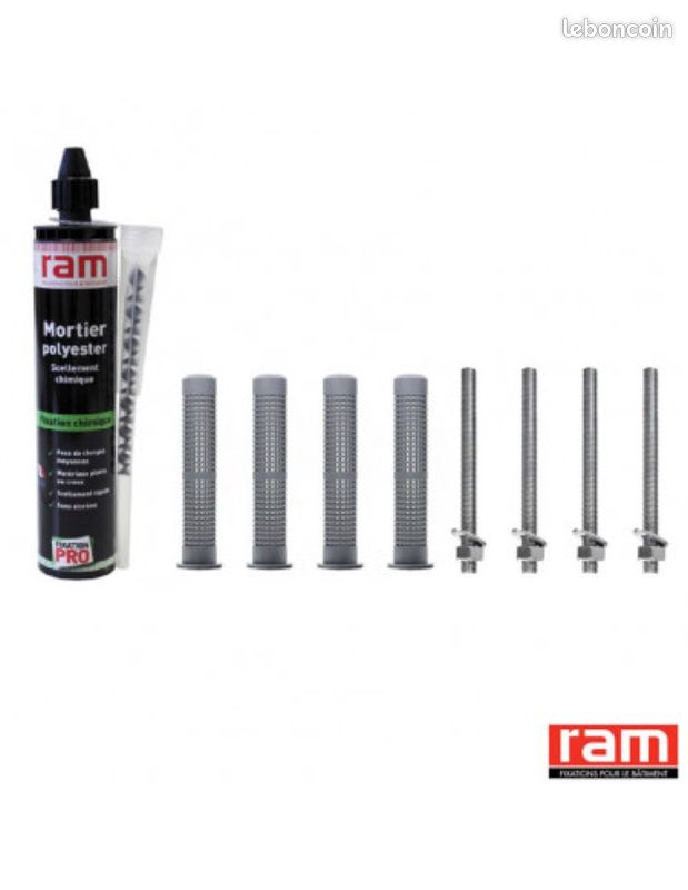 Kit scellement chimique Fixations Lourdes - RAM - 63509 (image 1)