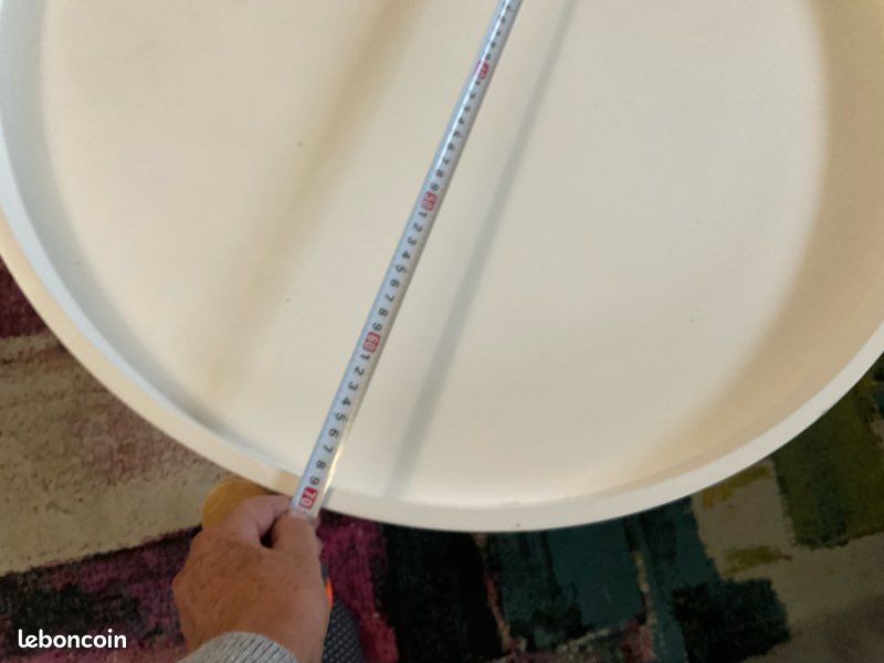 Table, ronde de Salon, naturel, plateau blanc (image 6)