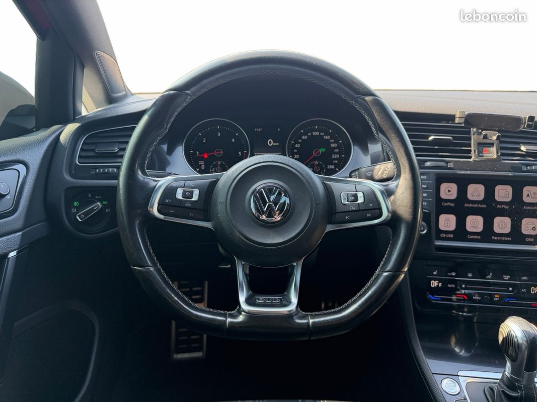 VOLKSWAGEN GOLF VII 2.0 TDI 184 BLUEMOTION TECHNOLOGY GTD DSG6 5P 184Ch Garantie 12 mois (image 9)