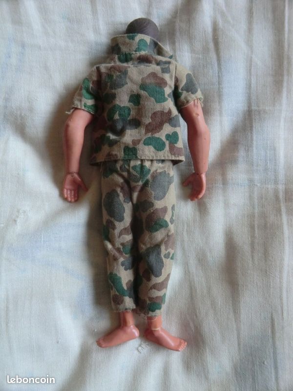 Figurine vintage BIG JIM - Mattel - 1971 - Bras actionné par bouton poussoir dans le dos (image 4)