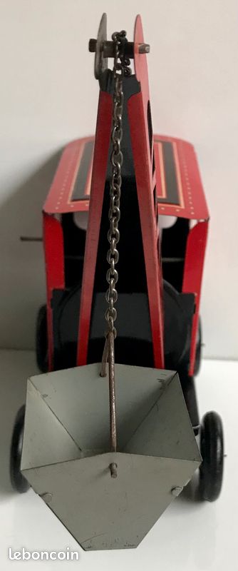 VÉBÉ GRUE ROULANTE TÔLE LITHOGRAPHIÉE Ht 20 cm ÉTAT DE JEU | UK
