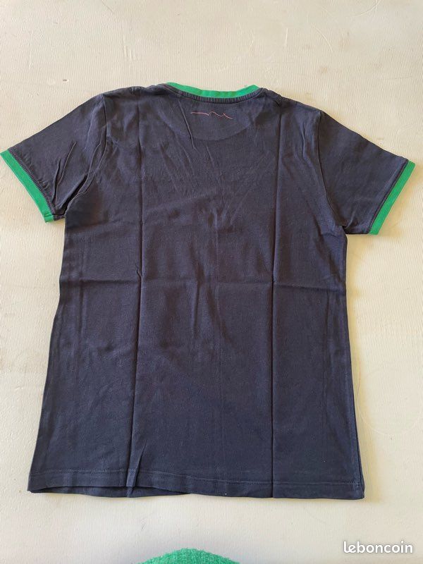 T-shirt Teddy Smith XS bleu marine et vert (image 3)