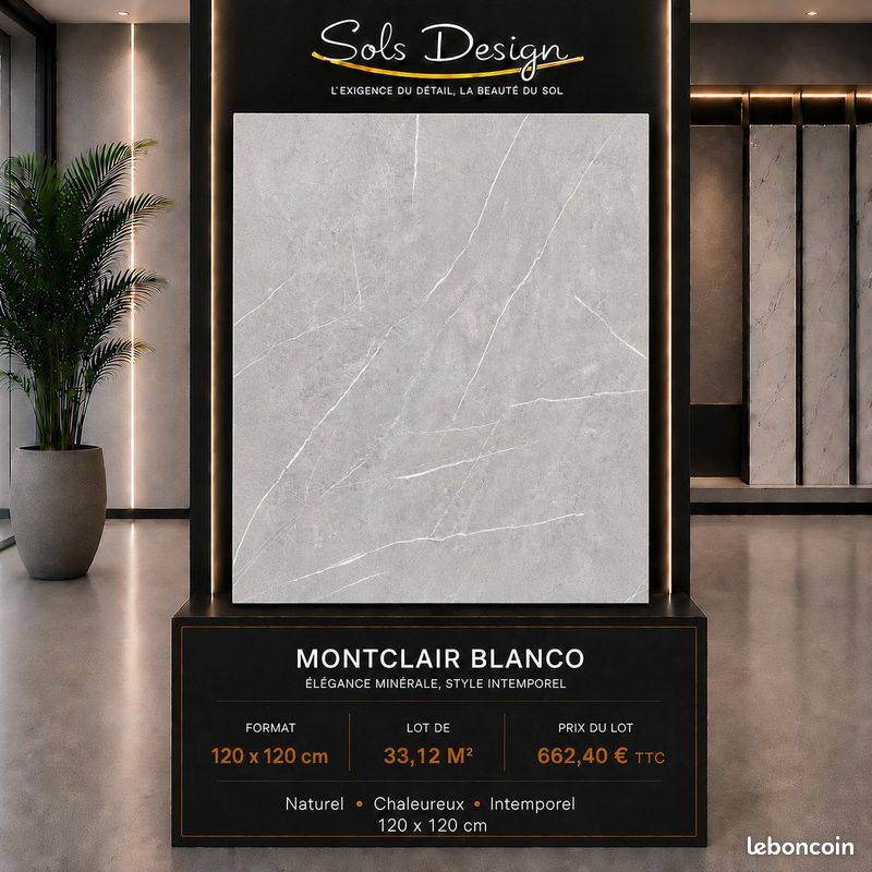 🔥CARRELAGE XXL 120x120 – SOLS DESIGN – PRIX IMBATTABLE 🔥 (image 1)