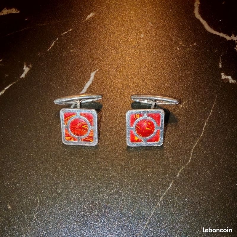 Boutons De Manchettes Anciens En Plaqué Or - Occasion Très Bon état - Lot De Boutons Vintage