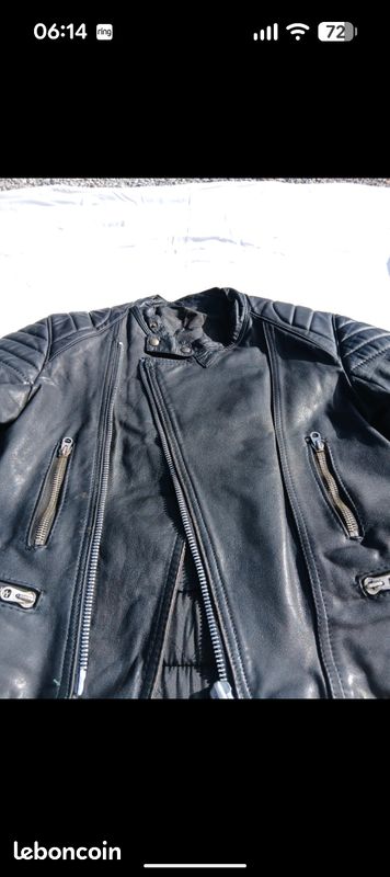 Blouson cuir vintage moto (image 7)