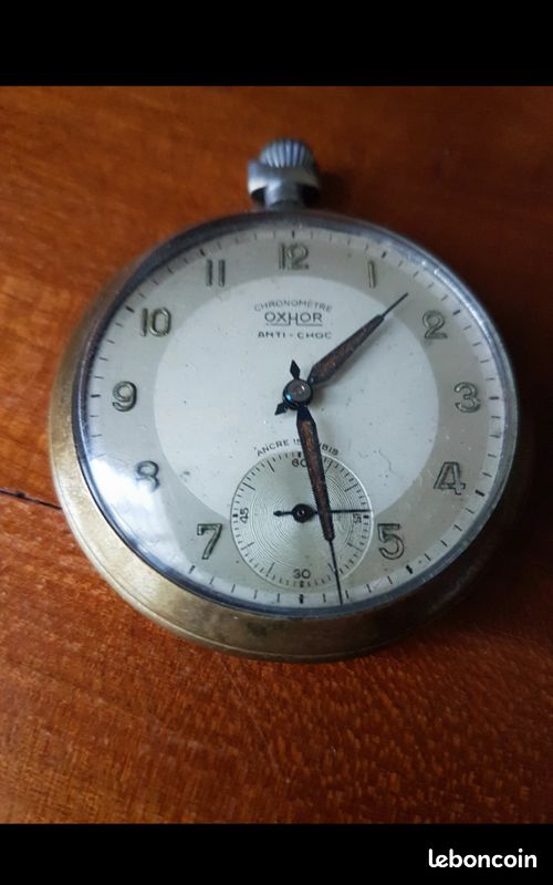 Montre à Gousset Ancienne Oxhor - Fonctionne OK, à Nettoyer, Traces D'usure, Occasion
