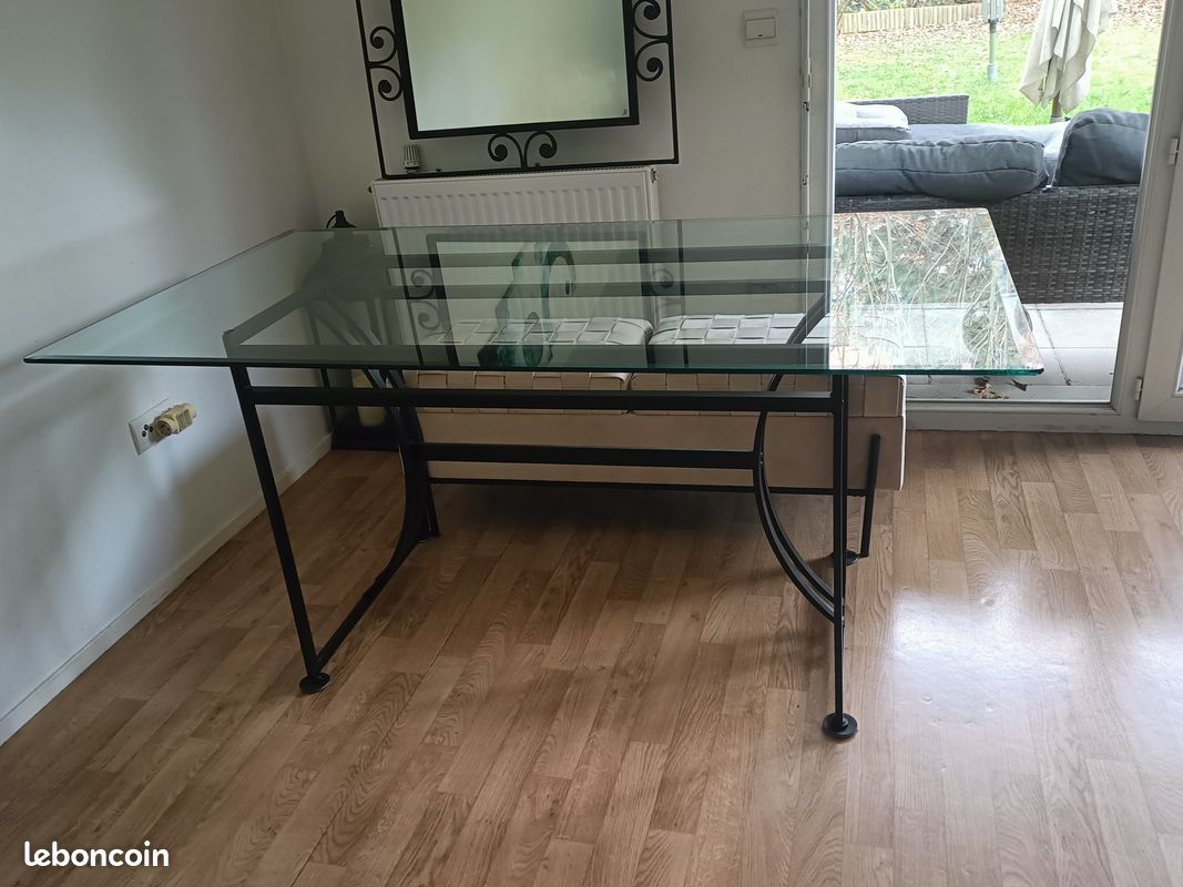 Table en verre en fer forger (image 5)