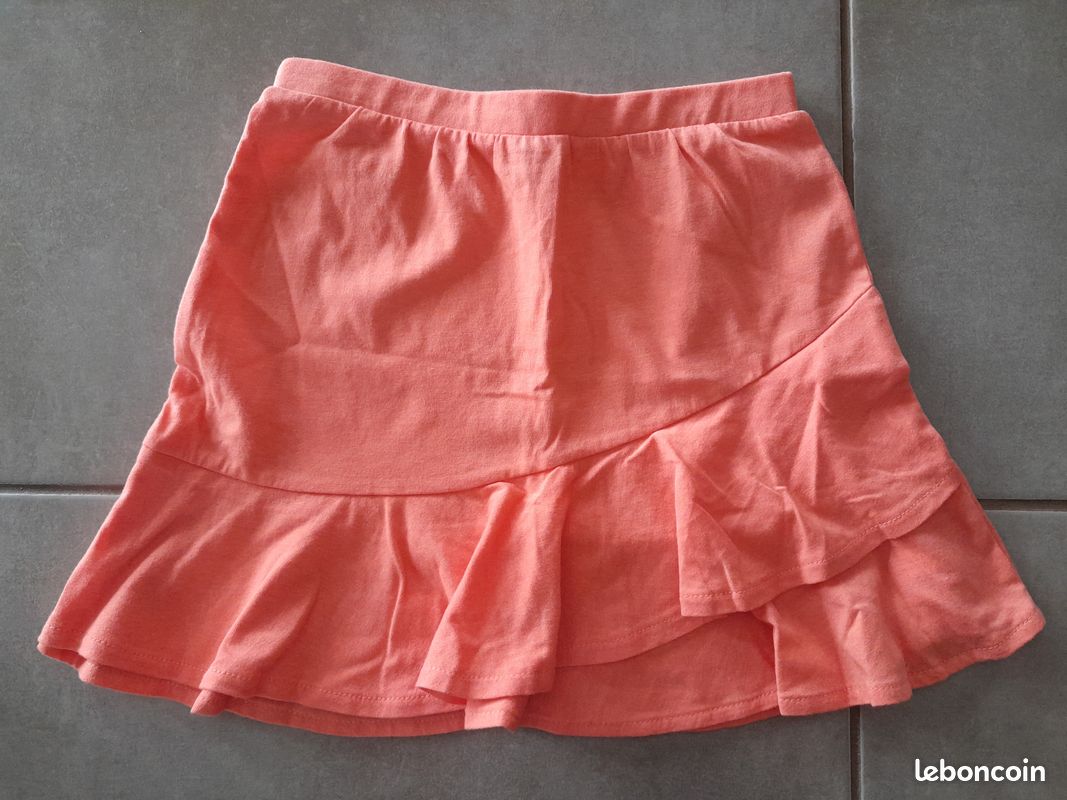 👍10 ans jupe courte orange Kiabi TBE👍 Vêtements