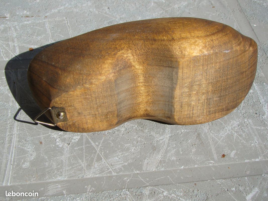 Tirelire Ancienne En Bois – Forme Sabot – Déco Vintage Authentique