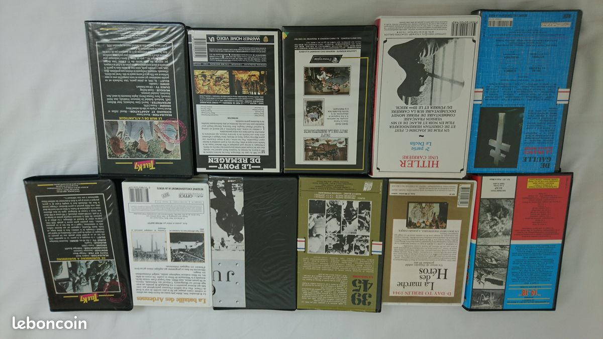 Lot de cassettes K7 vidéo VHS guerres 14-18 et 39-45 (image 2)