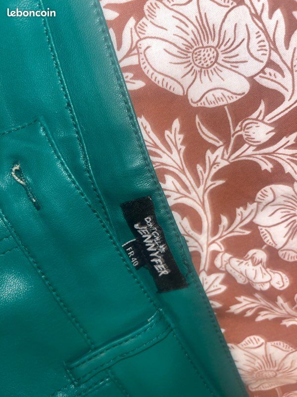 Pantalon cuir vert (image 3)