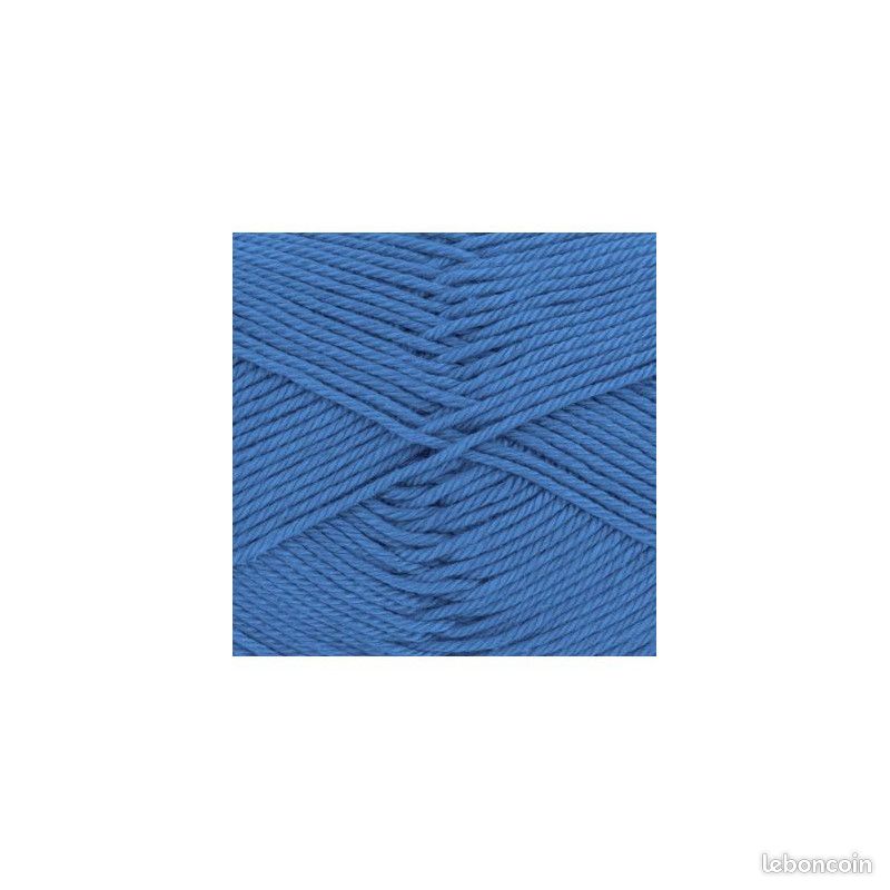 Fil à Tricoter ADRIAFIL CHEOPE Bleu Océan - 100% Coton égyptien, N°63, Aiguille 4