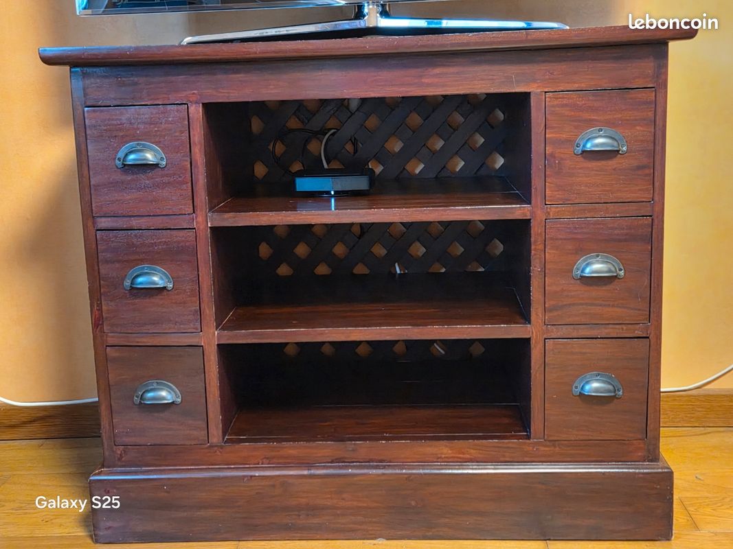 Meuble télévision acajou (image 2)
