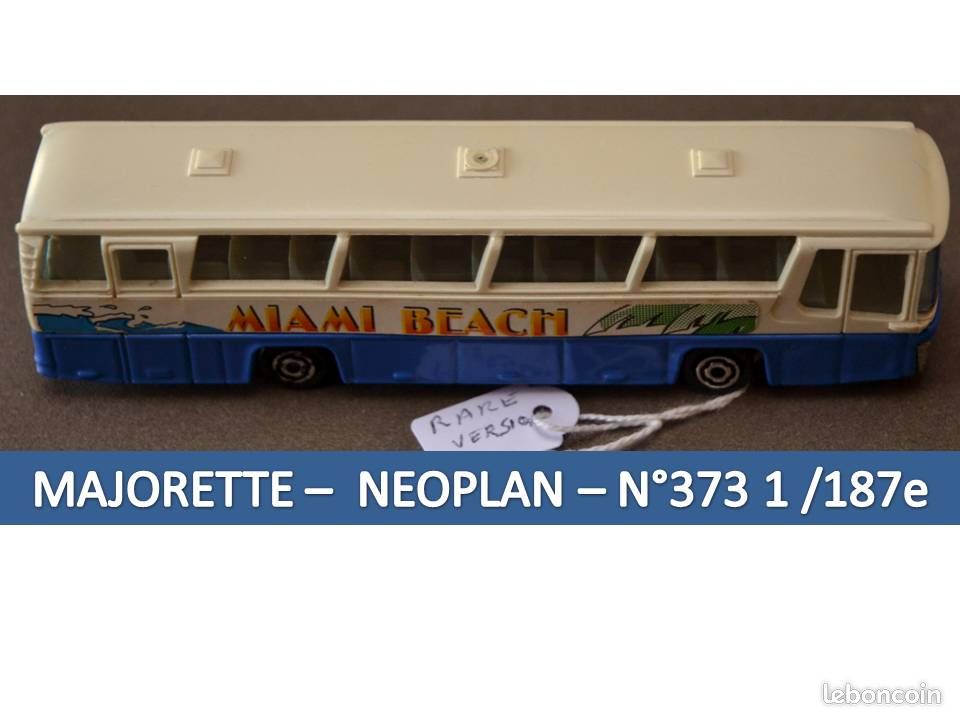 Autocar Majorette N°373 Neoplan Air France - Miniature Bus Blanc - Occasion TBE