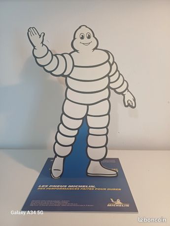 Panneau Publicitaire Vintage RARE Michelin - Porte Carte / Enseigne - Thème Pneus - Occasion