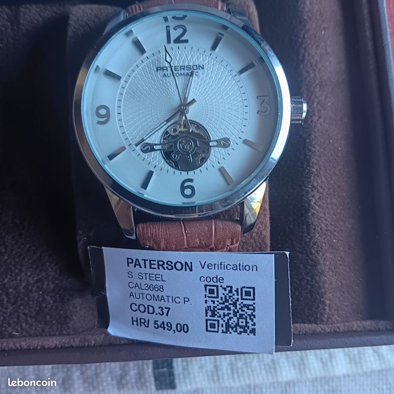 Paterson Jordan Peterson Wrist Watch Montre Automatique Paterson
