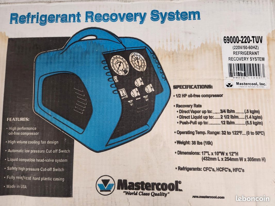Station de récupération MASTERCOOL HGA4512U - Multifluides (image 1)