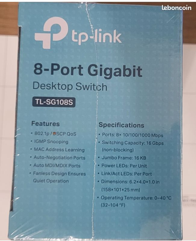Switch TP-LINK 8 ports Gigabit TL-SG108S neuf sous blister (image 4)