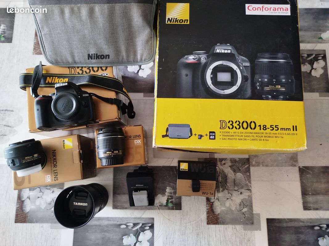 NIKON D3300 + plusieurs objectifs ou echange contre voiture avec travaux mécanique a faire (image 1)