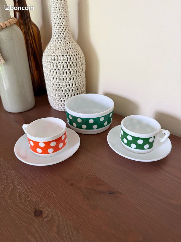 Tasses et ramequin Polka - Arcopal (image 2)