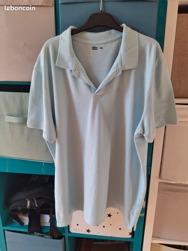 Polo homme bleu ciel XL neuf (image 3)