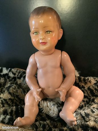 Ancien Baigneur SNF François – 35 Cm, Teint Clair, Made In France, Vintage