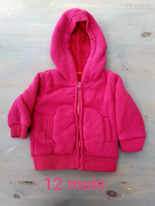 Veste polaire à capuche 12 mois (image 1)